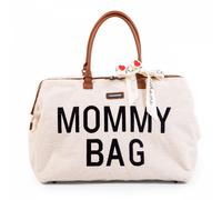 Childhome Sac à langer Mommy Bag – Grande contenance, tapis à langer, poche isotherme – Teddy Ecru