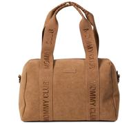 CHILDHOME, Sac A Langer Bebe, Mommy Bag, Matelas a langer bebe Inclus, Nombreux Rangements, Attaches poussette, Bandoulière, Matière Suède, 22L, Mommy Club Signature, Noisette