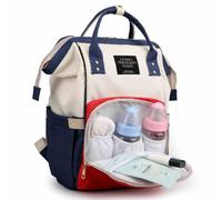 Herzberg Sac à langer HG03114-MUL – intérieur spacieux, 3 poches isolées – Multicolore