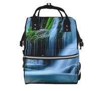 Sac à langer multifonction avec imprimé de rue de neige pour maman, papa, sac à dos à langer étanche, Peinture cascade, One Size, Sac à dos tyrolien