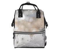 Sac à langer multifonction avec imprimé de tournesol et clôture de vigne, sac à dos à langer pour maman, papa, sac à dos à langer étanche, Boules de Noël blanches, One Size, Sac à dos tyrolien