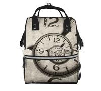 Sac à langer multifonction avec imprimé de tournesol et clôture de vigne, sac à dos à langer pour maman, papa, sac à dos à langer étanche, Horloge torsadée, One Size, Sac à dos tyrolien