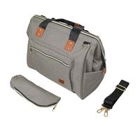 Sac à langer multifonction pour bébé 12 poches avec trousse isotherme - 47 x 30 x 18.5 cm - Beige - Monsieur Bébé