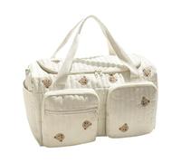Sac à langer - Organiseur de voyage spacieux, motif d'ours mignon, tissu imperméable, poignées solides, rangement en plusieurs parties | Sac à langer pratique pour soins de bébé, hôpital, maison