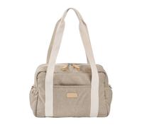 BEABA, Sac à Langer pour Bébé, Multiples Compartiments, 10 poches, Glissière trolley-valises, Bandoulière, Pochette isotherme, Matelas à Langer, Déperlant, Contenance 16L, Sac Paris, Terre d'argile