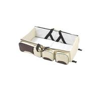 Sac à langer portable 3 en 1 avec station à langer pliable - Organiseur multifonction pour soins de bébé avec poches de rangement, idéal pour les voyages (blanc)
