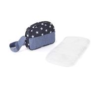 Sac à langer pour poupées bleu marine ét