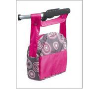 Sac à langer pour poussettes de poupées. Fuchsia avec motifs