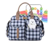 Sac À Langer Tote Mini Pochette Bandoulière Chic Écossais Avec Poignée | Sac À Langer Grande Contenance Pour Maman Pour Courts Trajets Voyages Plage Hôpital Nurserie Voiture Infirmière