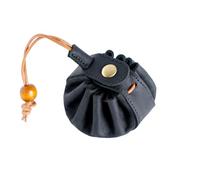 Sac à langer vintage, fait à la main en cuir de vachette véritable, sac de rangement avec cordon de serrage, sac de rangement de bijoux, mini porte-monnaie pour hommes et femmes, accessoires de jeu de