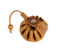 Sac à langer vintage, fait à la main en cuir de vachette véritable, sac de rangement avec cordon de serrage, sac de rangement de bijoux, mini porte-monnaie pour hommes et femmes, accessoires de jeu de