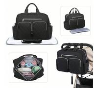 Sac à Langer Weekender pour Maman et Papa, Sac à Bandoulière Convertible avec Poches Isolantes, Tapis à Langer Intégré, Design Imperméable, Parfait pour Voyages et Usage Quotidien Restez organisés et 