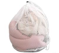 Sac à linge en maille avec cordon de serrage en nylon épais, fermeture sécurisée, protection anti-nœuds, maille fine et grossière, plusieurs tailles pour lave-linge (E)