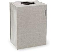 Brabantia Sac à linge rectangulaire – 55 L pliable, ouverture Quick-Drop – Gris