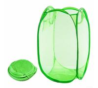 Sac à linge robuste en polyester, peut accueillir une charge complète, poche latérale pour les fournitures, instructions de pliage faciles à suivre (vert)