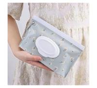 Sac à lingettes humides, sac mouchoirs amovible rabat, de rangement portable for Pour Cuisine, Salon, WC, Voiture(Light gray 2pc)