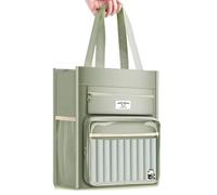 Sac à livres multifonction - Sac d'école portable en toile - Organisateurs de fichiers artisanaux pour étudiants, enseignants, officiers, poche zippée pour billets