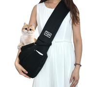 Sac à Longe de Porte-Chiens - Petite écharpe pour Animaux de Compagnie, porteuse de Chiots réversible | Conception de Poche de Voyage Confortable Douce, Sac fourre-Tout à épaule Mains Libres pour Les