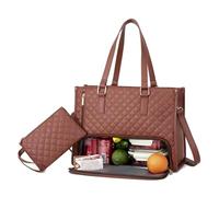 Sac à Lunch 2 en 1 pour Femme, 15.6 inch Grand Compartiment Isotherme étanche, Idéal pour Le Travail, Le Bureau, Les éTudes, Les Sorties et Les Voyages