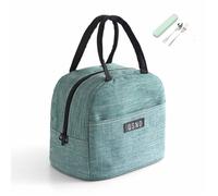 Sac à lunch avec ensemble de couvertssac fourre-tout isotherme pour déjeuner boîte à lunch étanchegrand sac de pique-niquevert