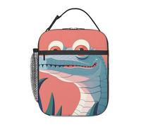 Sac à lunch bébé crocodile, boîte à lunch pour femmes et hommes, sac isotherme réutilisable, petite glacière étanche et mignonne de grande capacité pour le travail, les pique-niques et le camping.