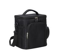 Sac à Lunch de Grande capacité 8,6 L, Frais et Chaud, Peut être porté en bandoulière ou la Main, C'est Un Sac Conservation fraîcheur idéal for Le Travail, Les Voyages Pique-niques(Black)