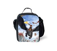 Sac à lunch dragon mode enfant noir sacs à bandoulière film impression unique