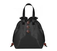 Sac à Lunch for Femme, Sac de Rangement Cordon Adulte, Isolant, Facile Utiliser, Travail/école/Pique-Nique/Voyage/déjeuner en Plein air, Une expérience Vie Merveilleuse(Black)