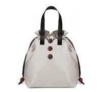 Sac à Lunch for Femme, Sac de Rangement Cordon Adulte, Isolant, Facile Utiliser, Travail/école/Pique-Nique/Voyage/déjeuner en Plein air, Une expérience Vie Merveilleuse(Beige)