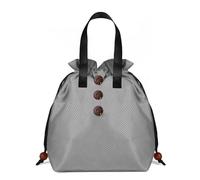 Sac à Lunch for Femme, Sac de Rangement Cordon Adulte, Isolant, Facile Utiliser, Travail/école/Pique-Nique/Voyage/déjeuner en Plein air, Une expérience Vie Merveilleuse(Grey)