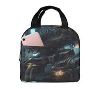 Sac à lunch Future Robot pour femmes et hommes, grand sac isotherme élégant, boîte à lunch réutilisable pour le travail, les pique-niques et la randonnée, 21,6 cm (L) x 12,7 cm (l) x 20,3 cm (H).