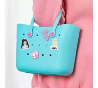 Sac à lunch grande capacité perforé de la série Sunshine de Barbie - bleu, parfait pour le shopping, poignées confortables, bon choix de cadeau pour la Saint-Valentin (1 pièce) CartoonEVA