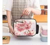 Sac à lunch isotherme Cherry Blossom pour femme, grande capacité, étanche, avec poignées amovibles, conservation du chaud et du froid pendant 5 heures, idéal pour le bureau, les pique-niques et le c