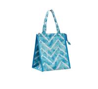 Sac à Lunch Isotherme for Femmes et étudiantes,Sac de Pique-Nique en Tissu Oxford, adapté au Travail/à l'école/au Pique-Nique/aux Voyages Profiter d'une Vie Meilleure(Blue Ripple)
