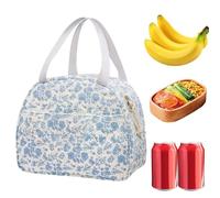 Sac à lunch pour femmes, boîtes à lunch isolées - Isolation pique-nique de sacs isolés - Pointe de conservation du déjeuner Résistant aux taches avec un joli motif imprimé pour PLA