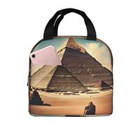 Sac à lunch « Rêver des pyramides de Khéops » pour femmes et hommes, grand sac fourre-tout isotherme élégant, boîte à lunch réutilisable pour le travail, les pique-niques et la randonnée, 8,5 po (L)