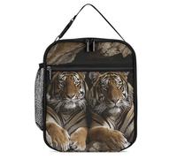 Sac à lunch Tiger in Cave pour adultes - Boîte à lunch isotherme réutilisable, petite boîte à lunch étanche pour hommes et femmes, sac isotherme portable pour le travail, le bureau et les pique-niqu