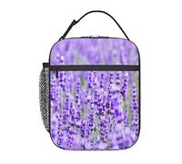 Sac à lunch violet lavande, sac fourre-tout réutilisable pour adultes isolé durable sac isotherme réutilisable