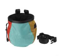 Sac à magnésie d'escalade avec ceinture réglable, polyester 420D, résistant aux déchirures, seau à craie de grande capacité avec intérieur doux et confortable (bleu)