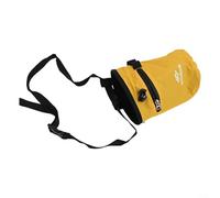 Sac à magnésie pour escalade et salle de gym, avec intérieur en polaire anti-fuite, ceinture réglable avec mousqueton pour l'haltérophilie et le blocage, jaune