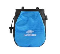 Sac à magnésie pour l'escalade, Sac à magnésie d'escalade pour Poches de Bloc, Fermeture à Cordon, Paquet de Ceinture réglable avec Brosse, Plein air et Sport (Bleue)