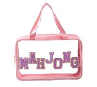 Sac à Mahjong Pochette de Rangement Portable Grande Capacité Lettres