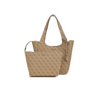 GUESS Sac à épaule brun clair marron pour femme - Calista 2 in 1 Tote Latte Logo 310915