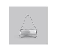 Sac à main 2025 Nouvelle texture en matériau PU de couleur unie Vent de luxe. Il s'agit d'un sac de soirée de couleur unie et brillant, avec un design d'arc court à la mode et unique, équipé d'une bou