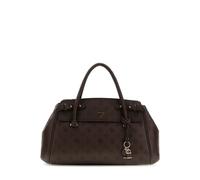 GUESS sac à main sac à épaule bandoulière Diana 3 Compartment Satchel Chocolate Logo marron foncé