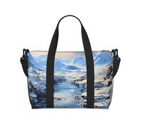 Sac à main à bandoulière avec imprimé paysage de montagne enneigée, confortable, léger et imperméable, adapté pour les voyages et une utilisation quotidienne.