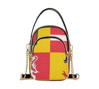 Sac à main à bandoulière avec motif drapeau du Rhône des Alpes auvergne pour femme avec chaîne matelassée pour téléphone portable, sac à main mignon à fermeture éclair