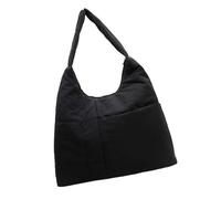 Sac à main à bandoulière confortable en nylon élégant pour un usage quotidien et un événement spécial, Noir , One Size