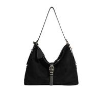 Sac à main à bandoulière de grande capacité avec finition synthétique | Fermeture éclair et sangle supplémentaire pour les essentiels de voyage quotidiens