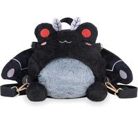 Sac à main à bandoulière duveteux, sac à dos en peluche mignon Mothman, sac à main animal en peluche de 22,9 cm, article de collection Kawaii et sac tendance, Noir , 20cm